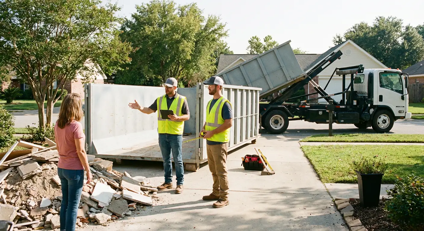 Salt City Roll-Offs dumpster delivery truck in Syracuse, NY