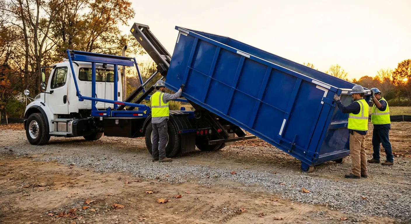 Construction dumpster delivery in Syracuse, NY