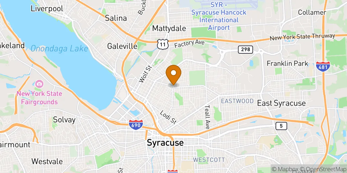  neighborhood map in Syracuse, NY