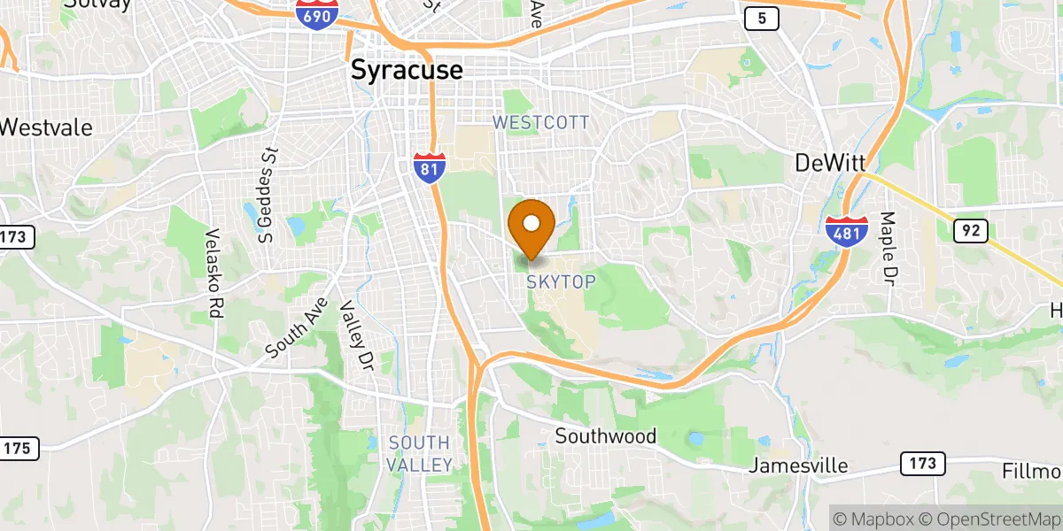  neighborhood map in Syracuse, NY