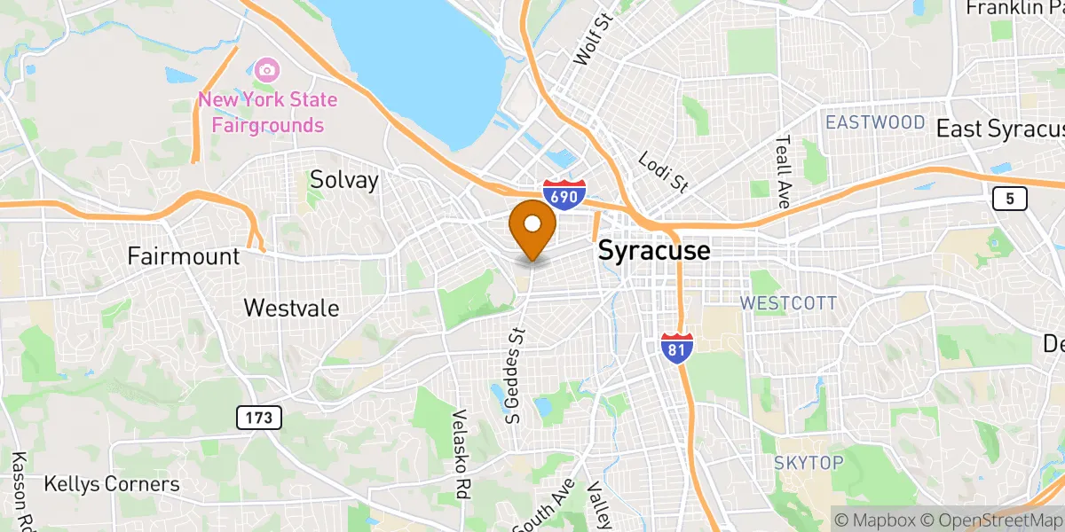 Syracuse neighborhood map in Syracuse, NY