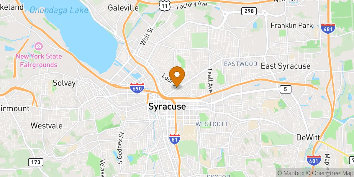 neighborhood map in Syracuse, NY