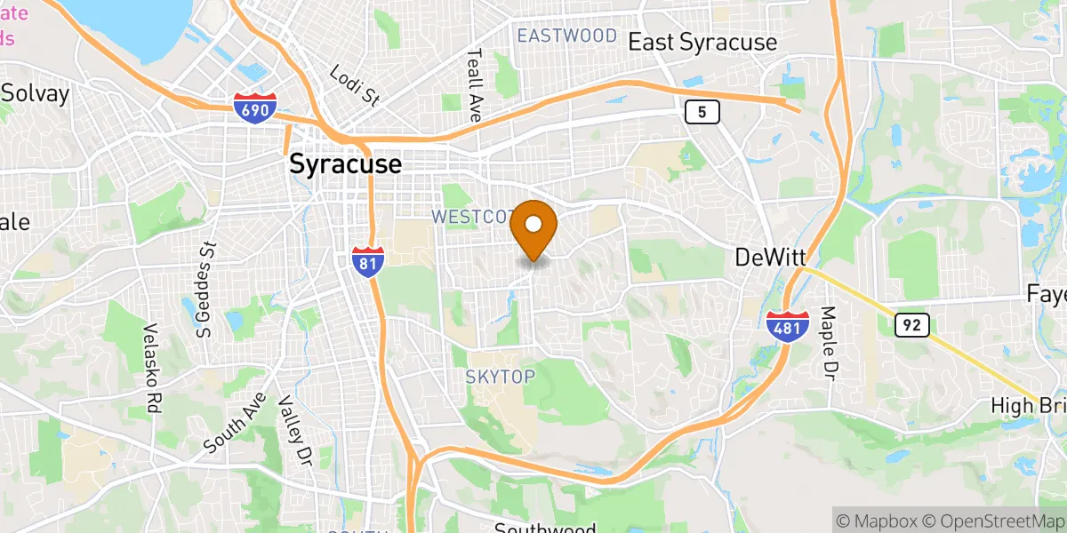  neighborhood map in Syracuse, NY