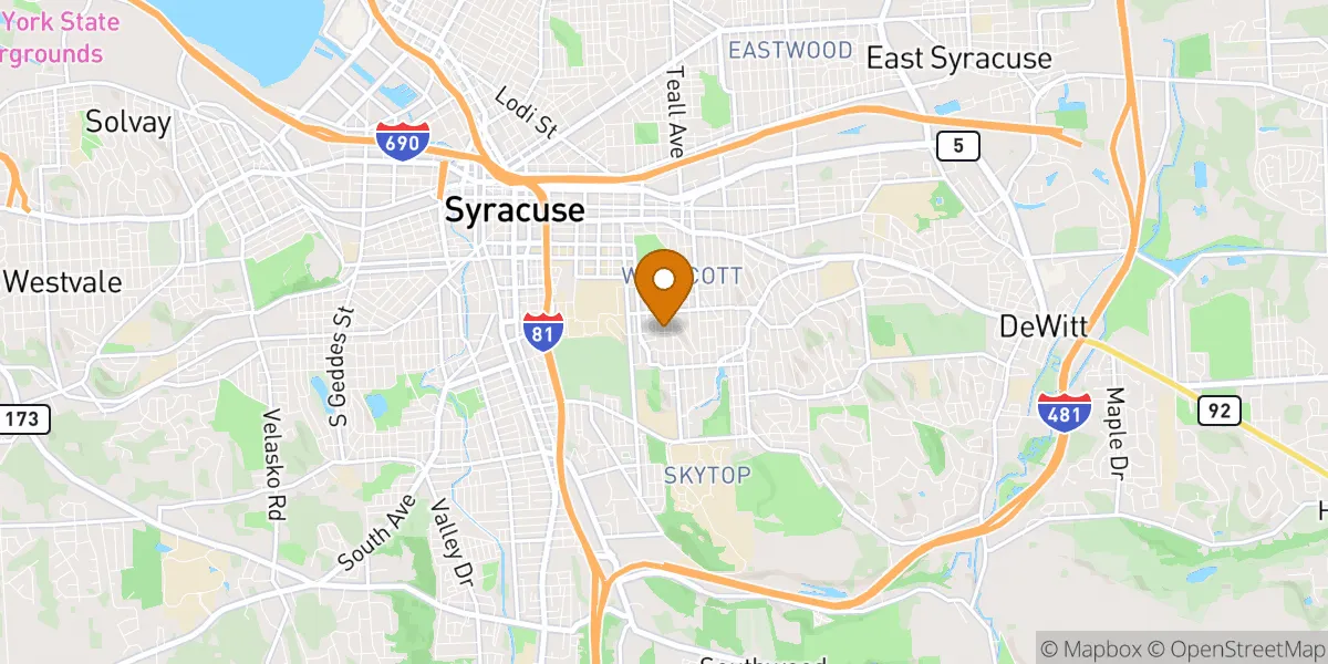  neighborhood map in Syracuse, NY