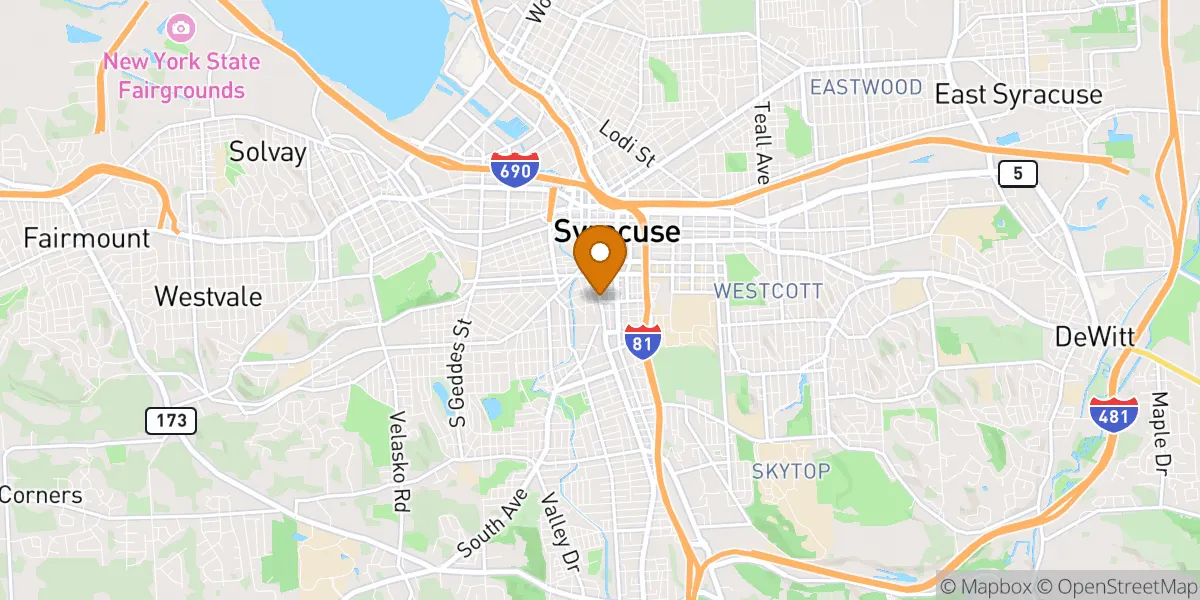 neighborhood map in Syracuse, NY